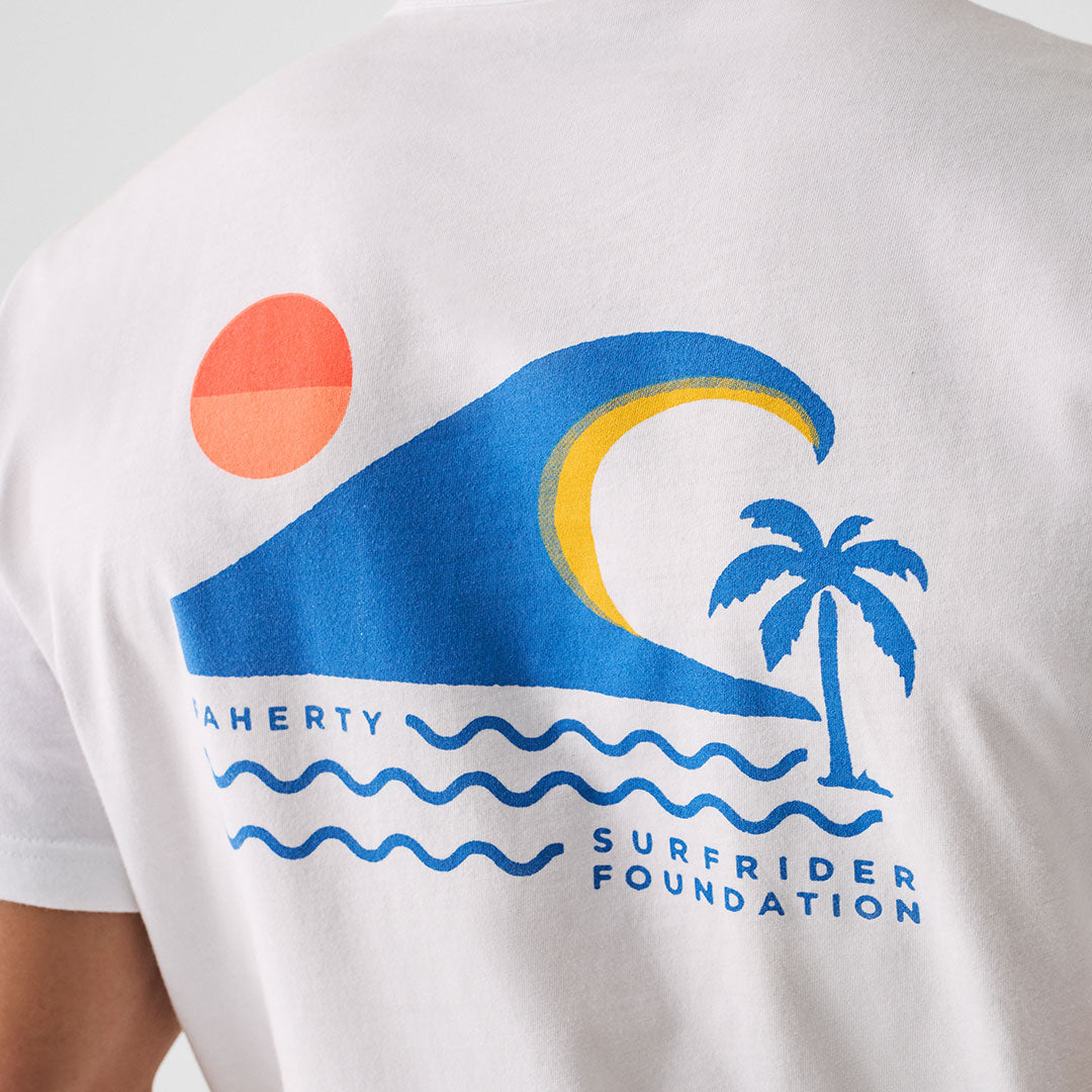 Faherty x Surfrider Pure White Tee