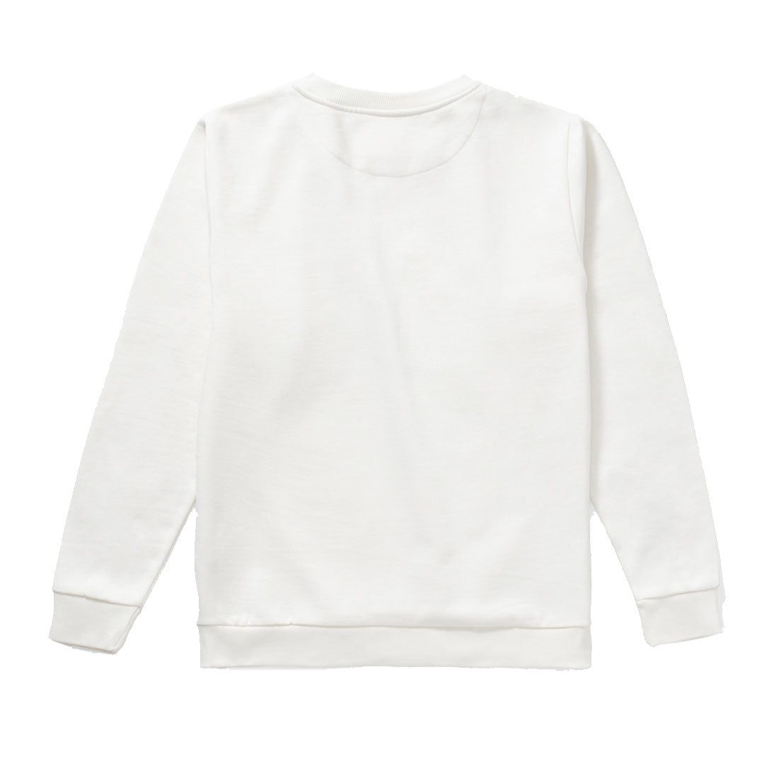 Clean Lines White Crew Sweater