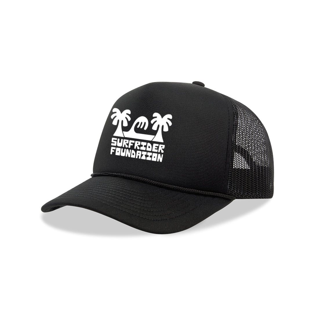 Palm Paradise Trucker Hat - Black