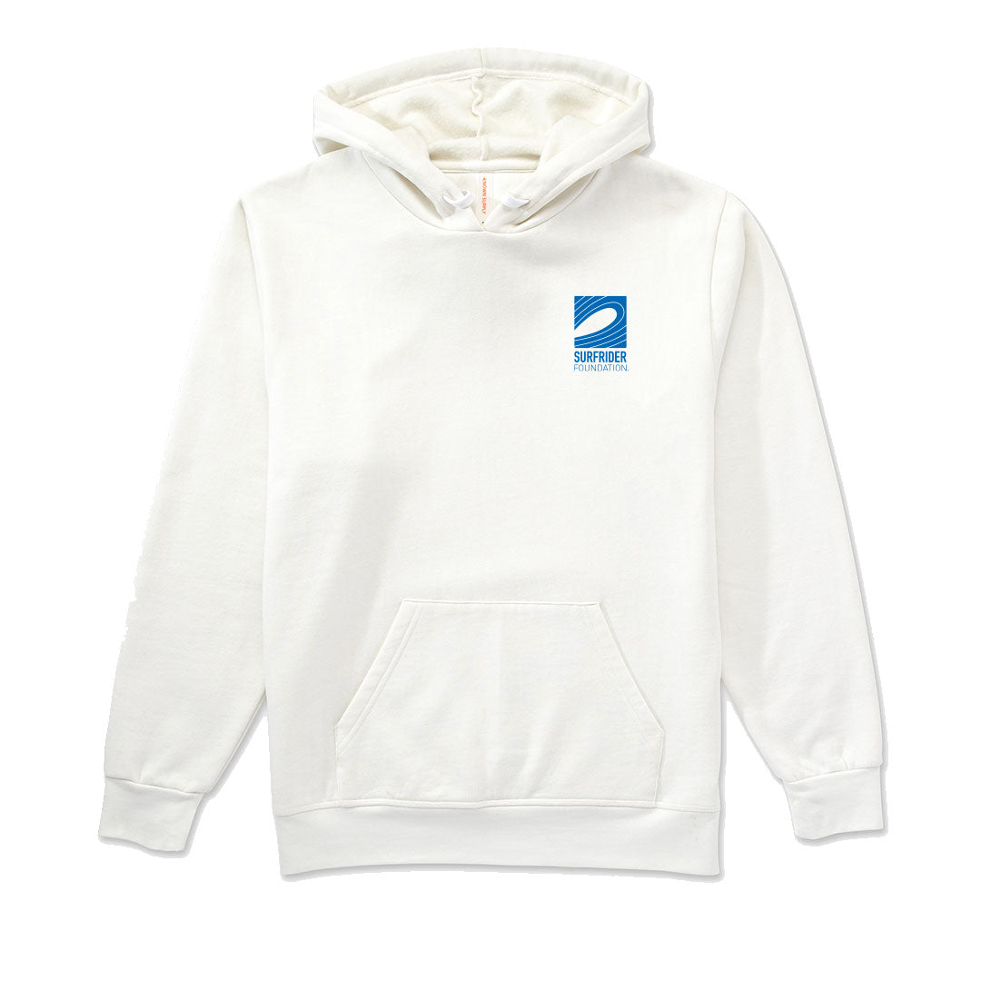 White Logo Embroidered Hoodie